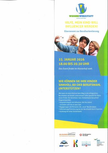 Einladung Elternevent Klosterhof 23.01.2026