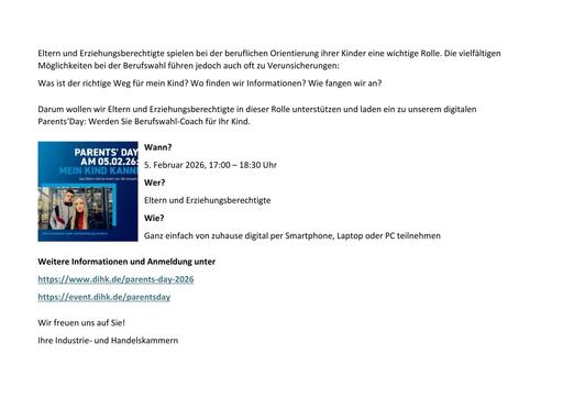 DIHK Digitaler ParentsDay 05.02.2026