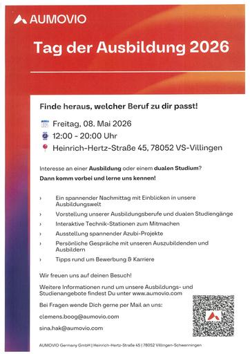 Aumovio Tag der Ausbildung 08.05.2026