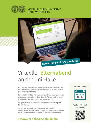 Uni Halle Einladung zum virtuellen Elternabend I Bewerbung und Einschreibung